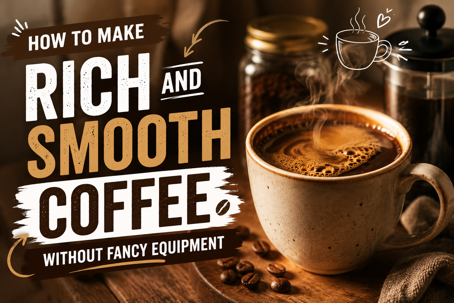 How to Make Rich and Smooth Coffee Without Fancy Equipment