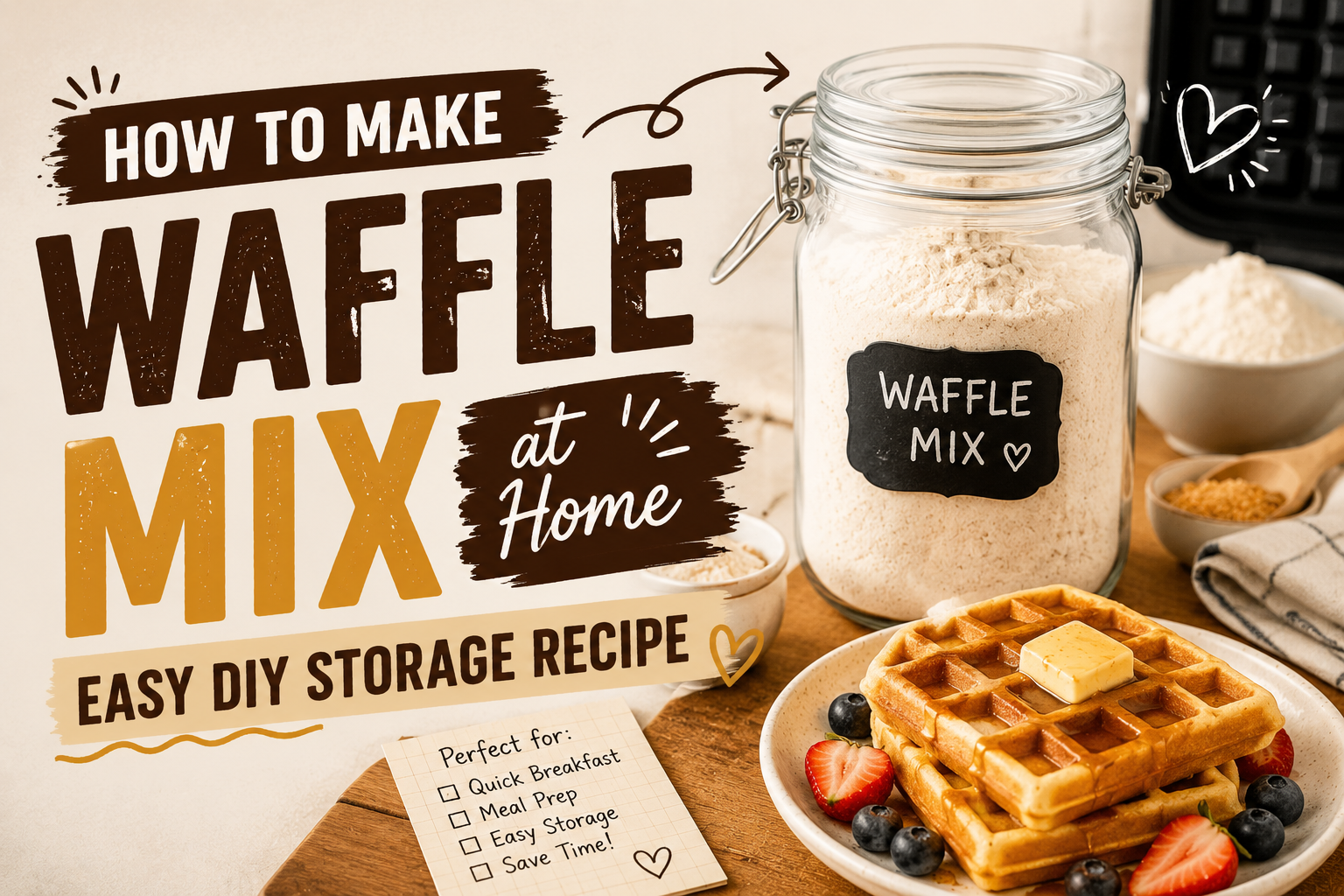 How to Make Waffle Mix at Home: Easy DIY Storage Recipe