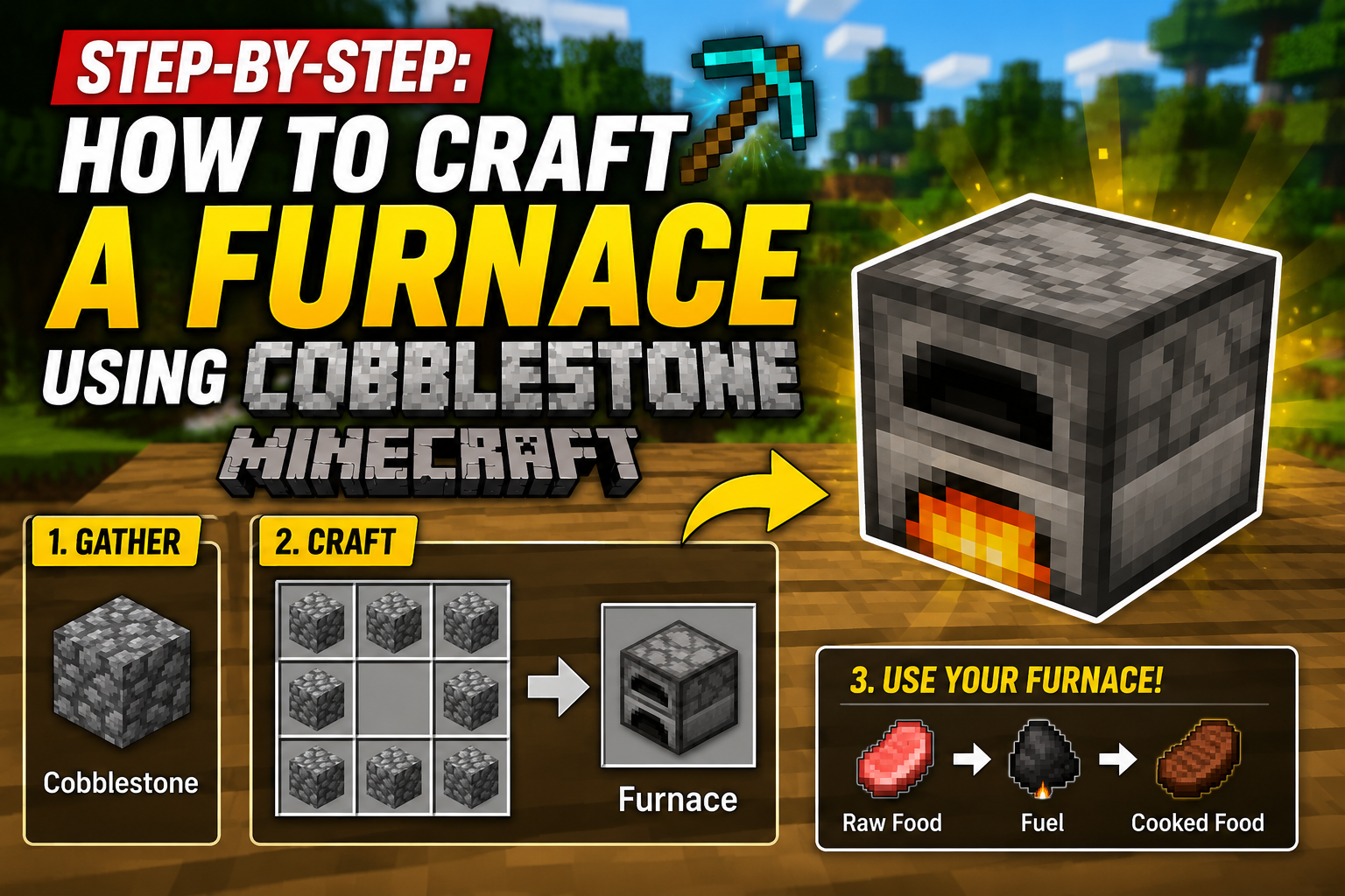 Step-by-Step: How to Craft a Furnace Using Cobblestone in Minecraft