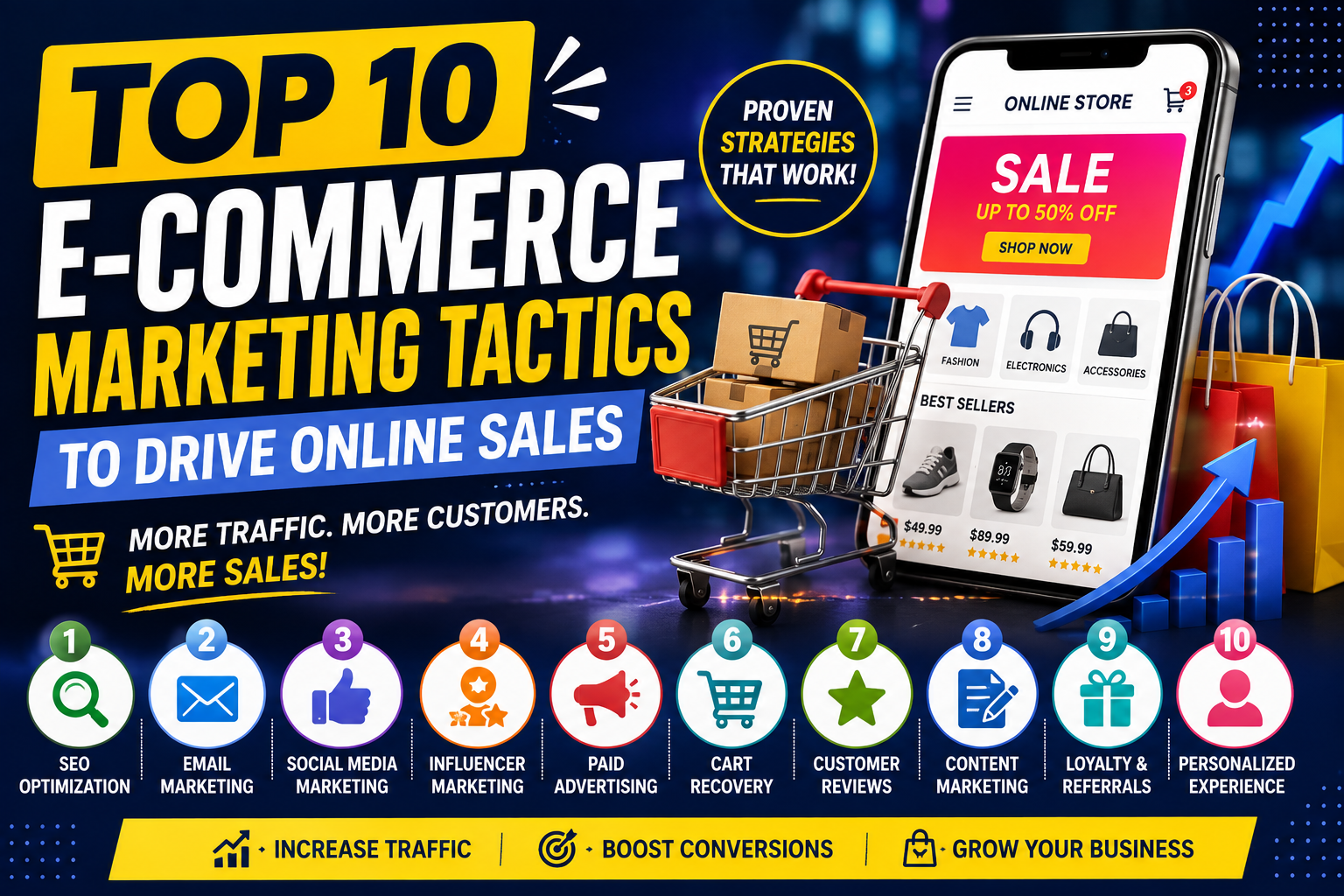 Top 10 E-Commerce Marketing Tactics to Drive Online Sales