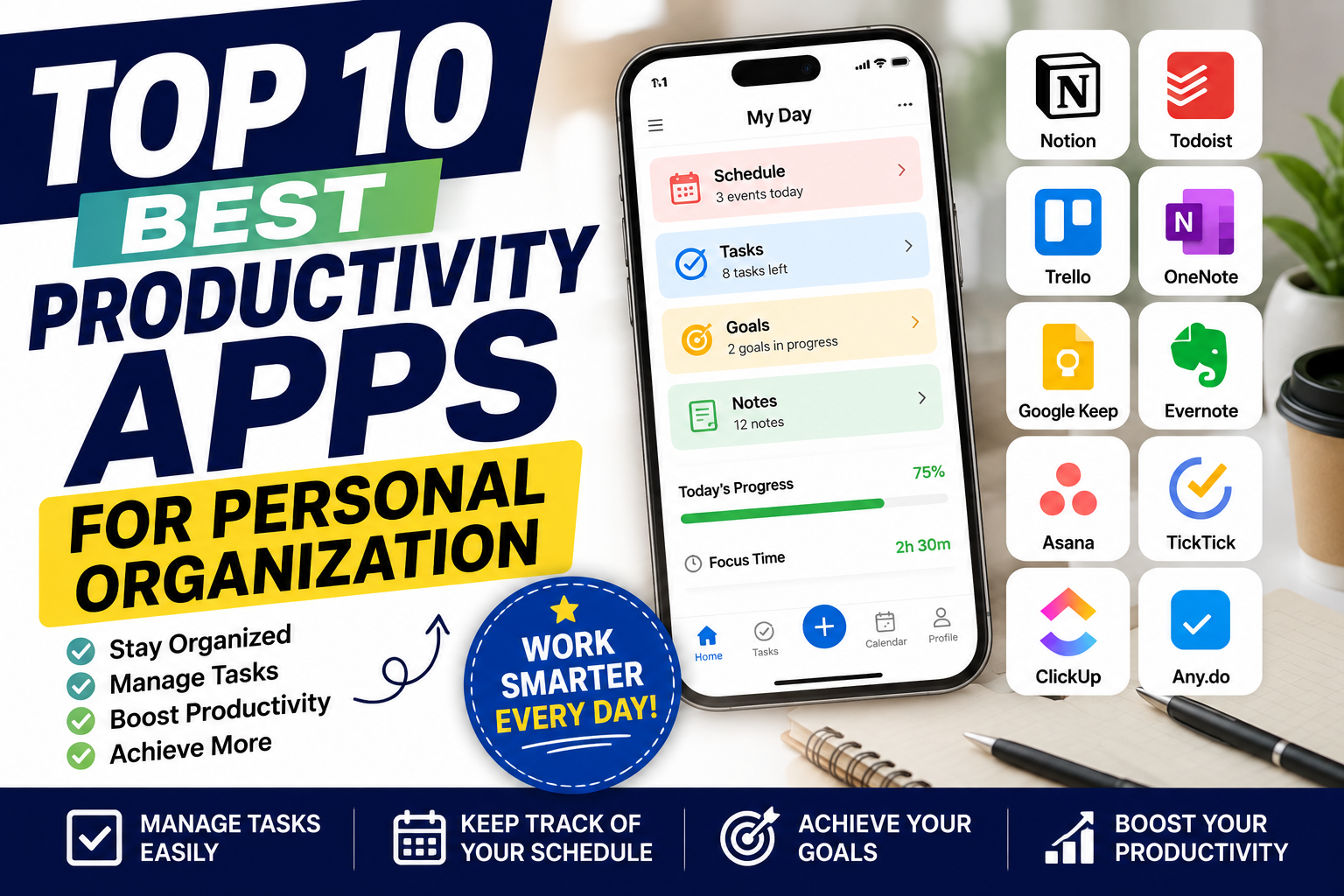 Top 10 Best Productivity Apps for Personal Organization