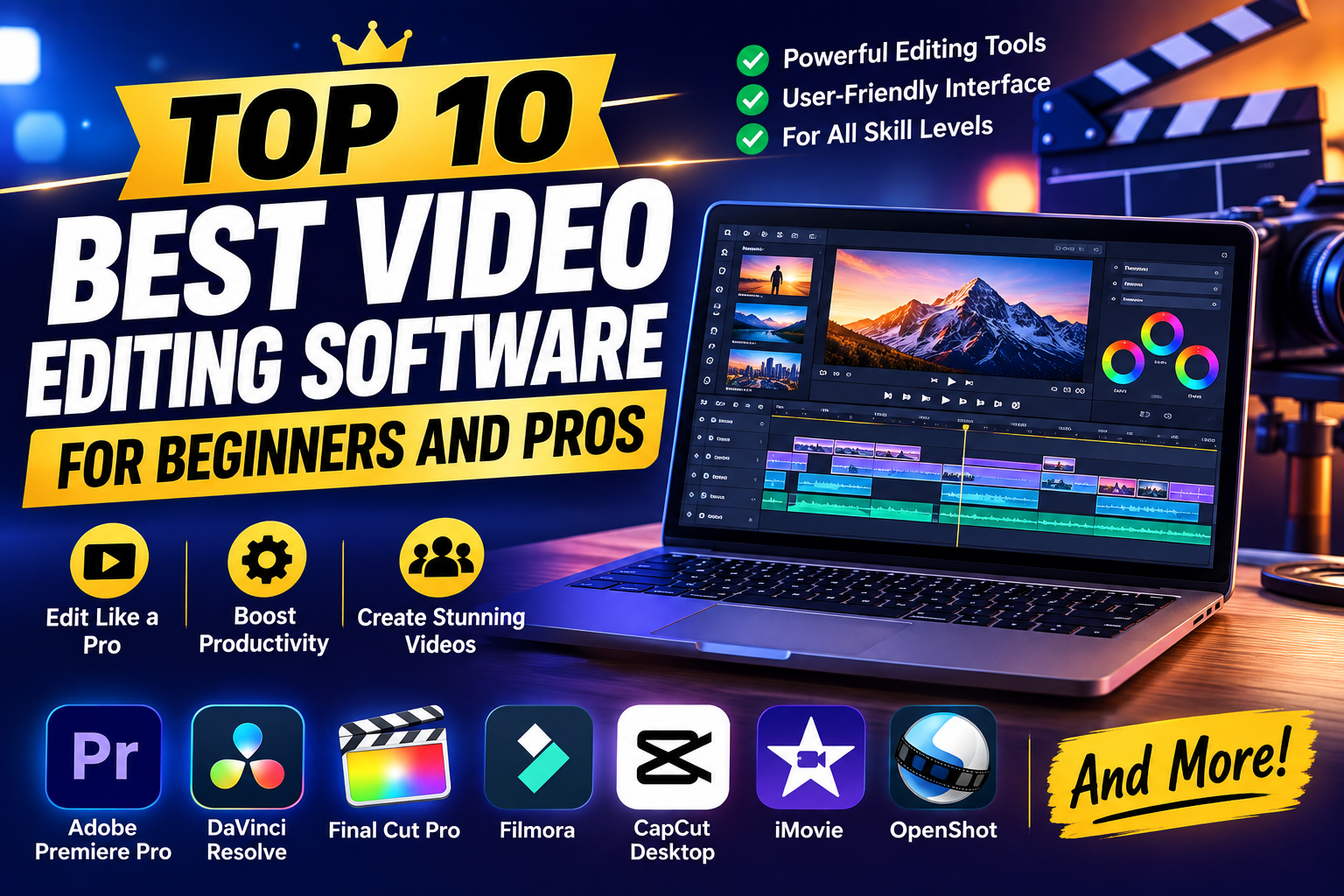 Top 10 Best Video Editing Software for Beginners and Pros