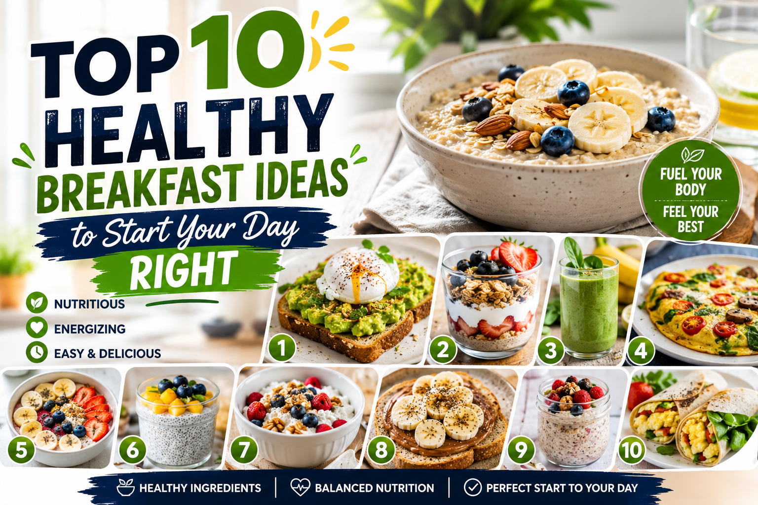 Top 10 Healthy Breakfast Ideas to Start Your Day Right