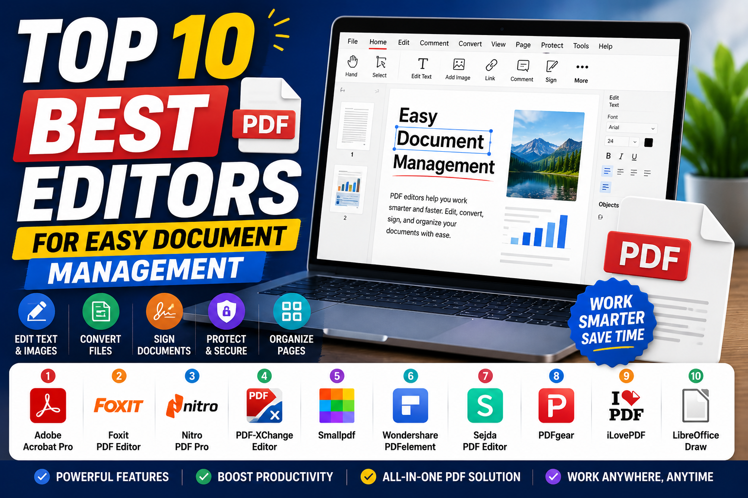 Top 10 Best PDF Editors for Easy Document Management
