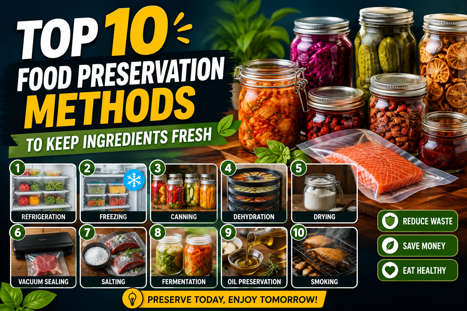 Top 10 Food Preservation Methods to Keep Ingredients Fresh