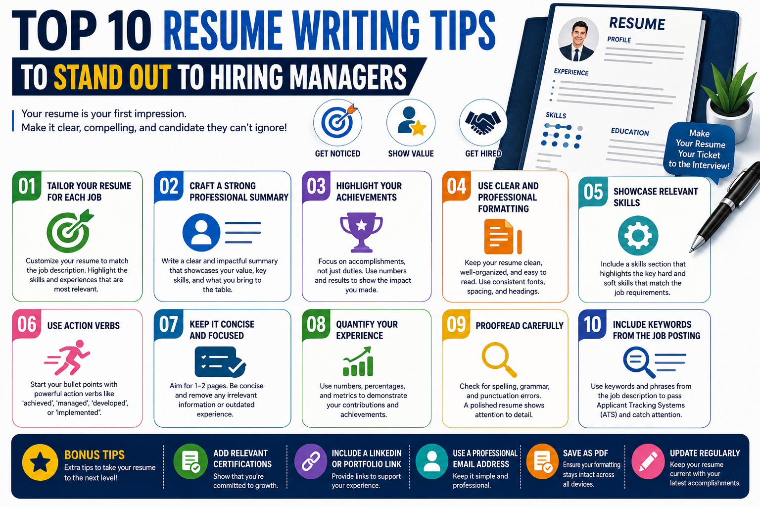 Top 10 Resume Writing Tips to Stand Out to Hiring Managers