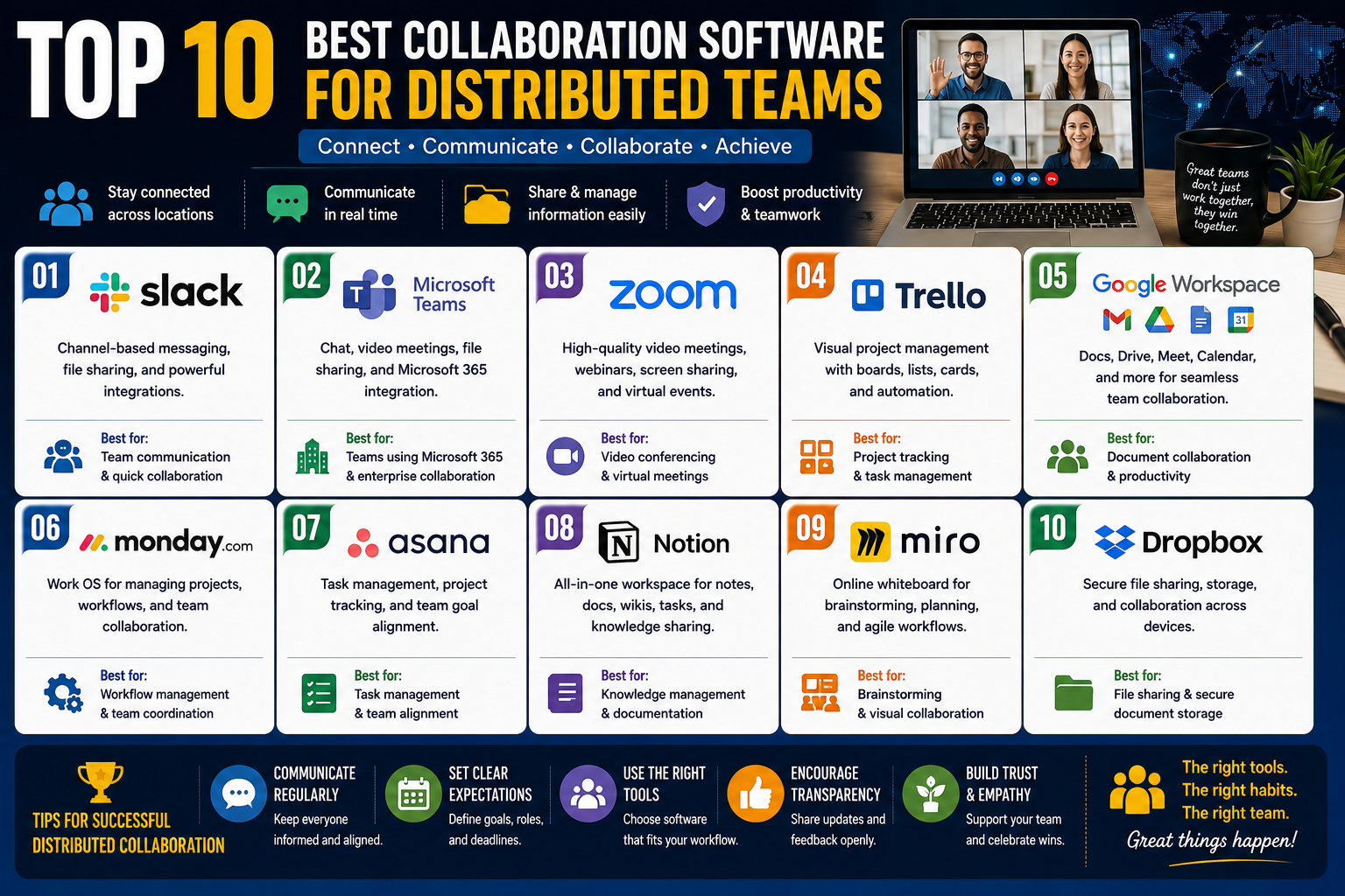 Top 10 Best Collaboration Software for Distributed Teams