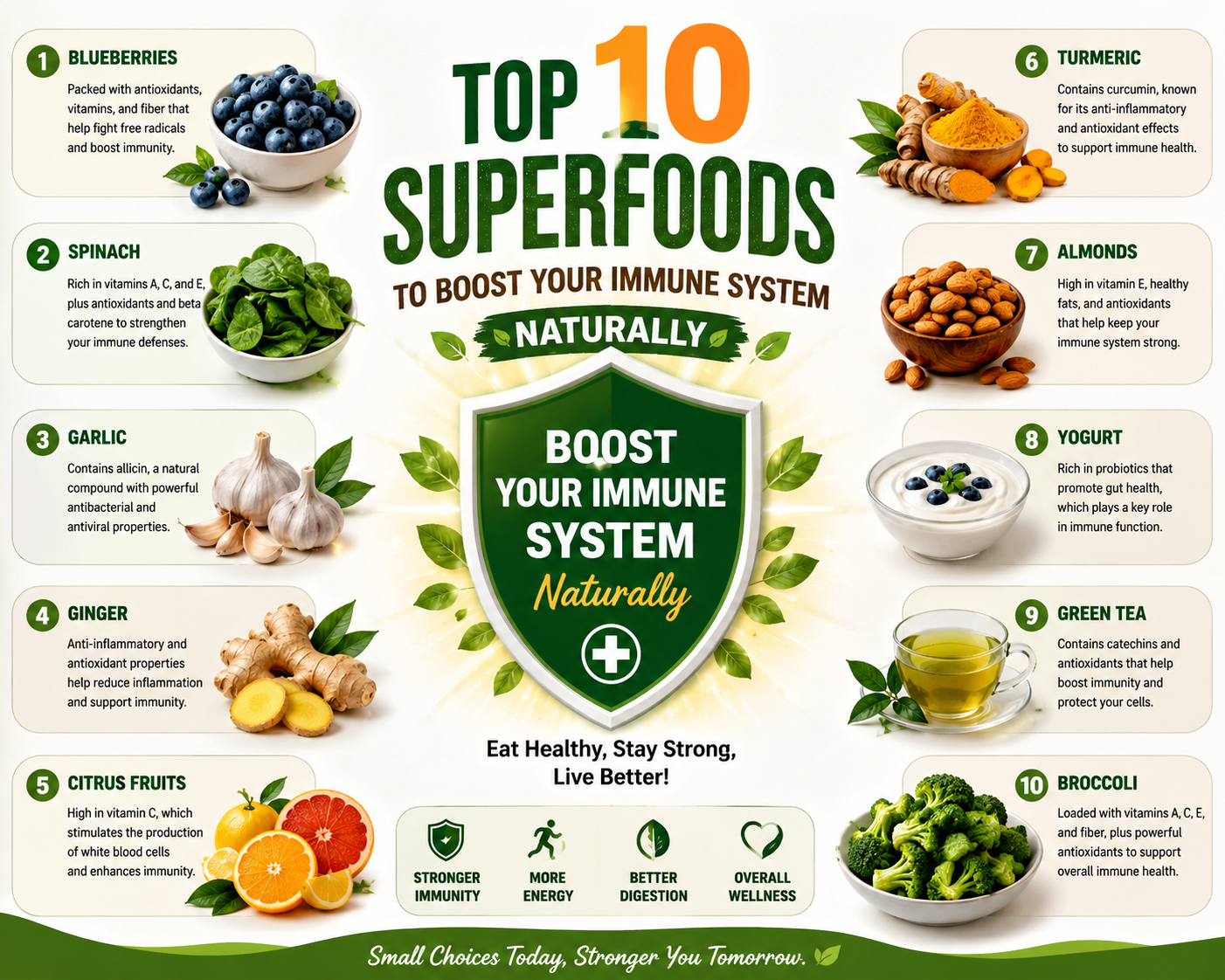 Top 10 Superfoods to Boost Your Immune System Naturally