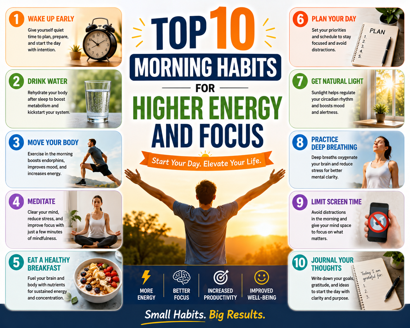 Top 10 Morning Habits for Higher Energy and Focus