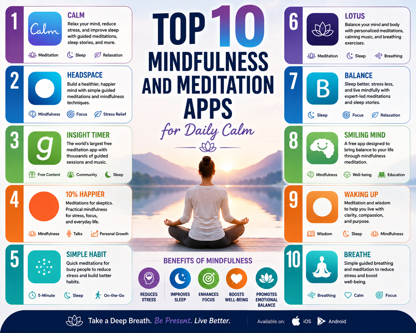 Top 10 Mindfulness and Meditation Apps for Daily Calm