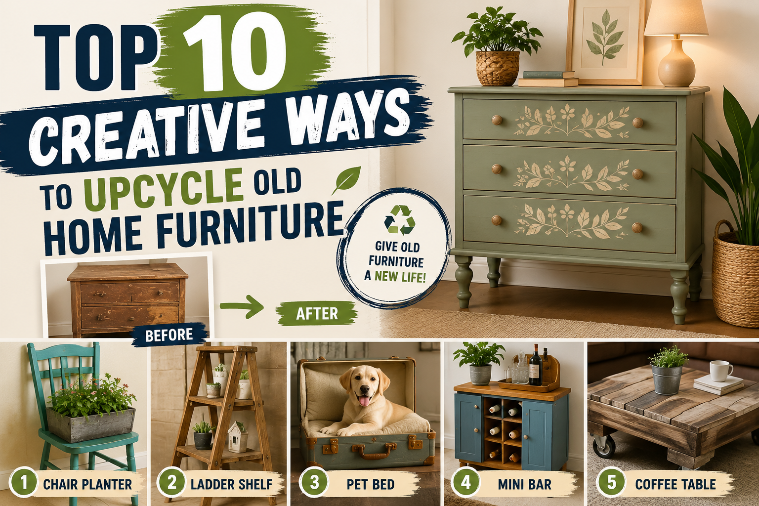 Top 10 Creative Ways to Upcycle Old Home Furniture