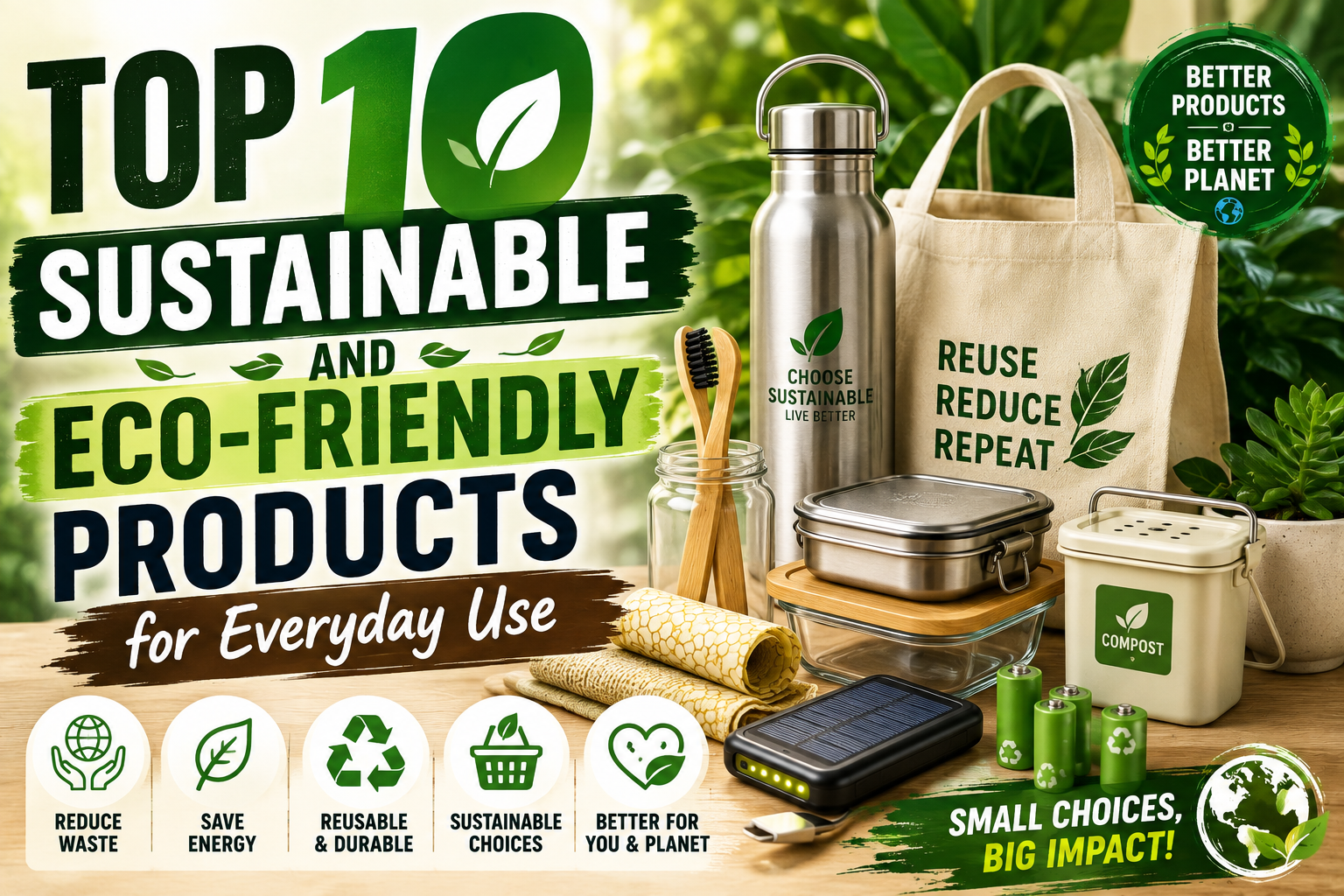 Top 10 Sustainable and Eco-Friendly Products for Everyday Use
