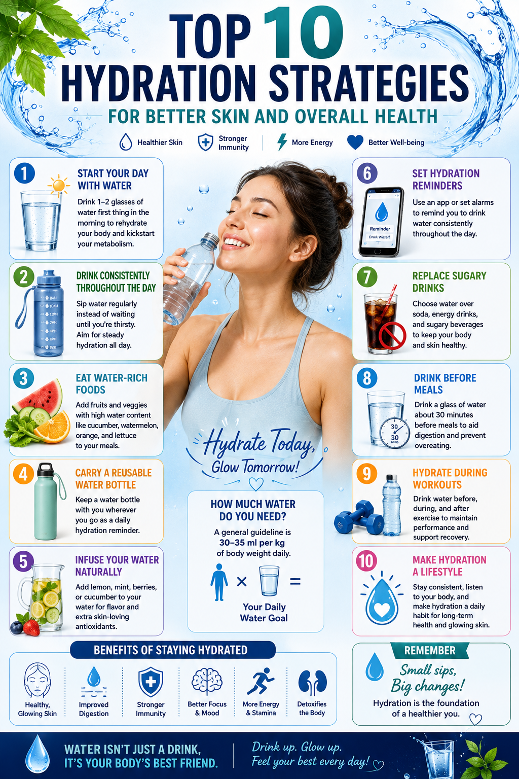 Top 10 Hydration Strategies for Better Skin and Overall Health