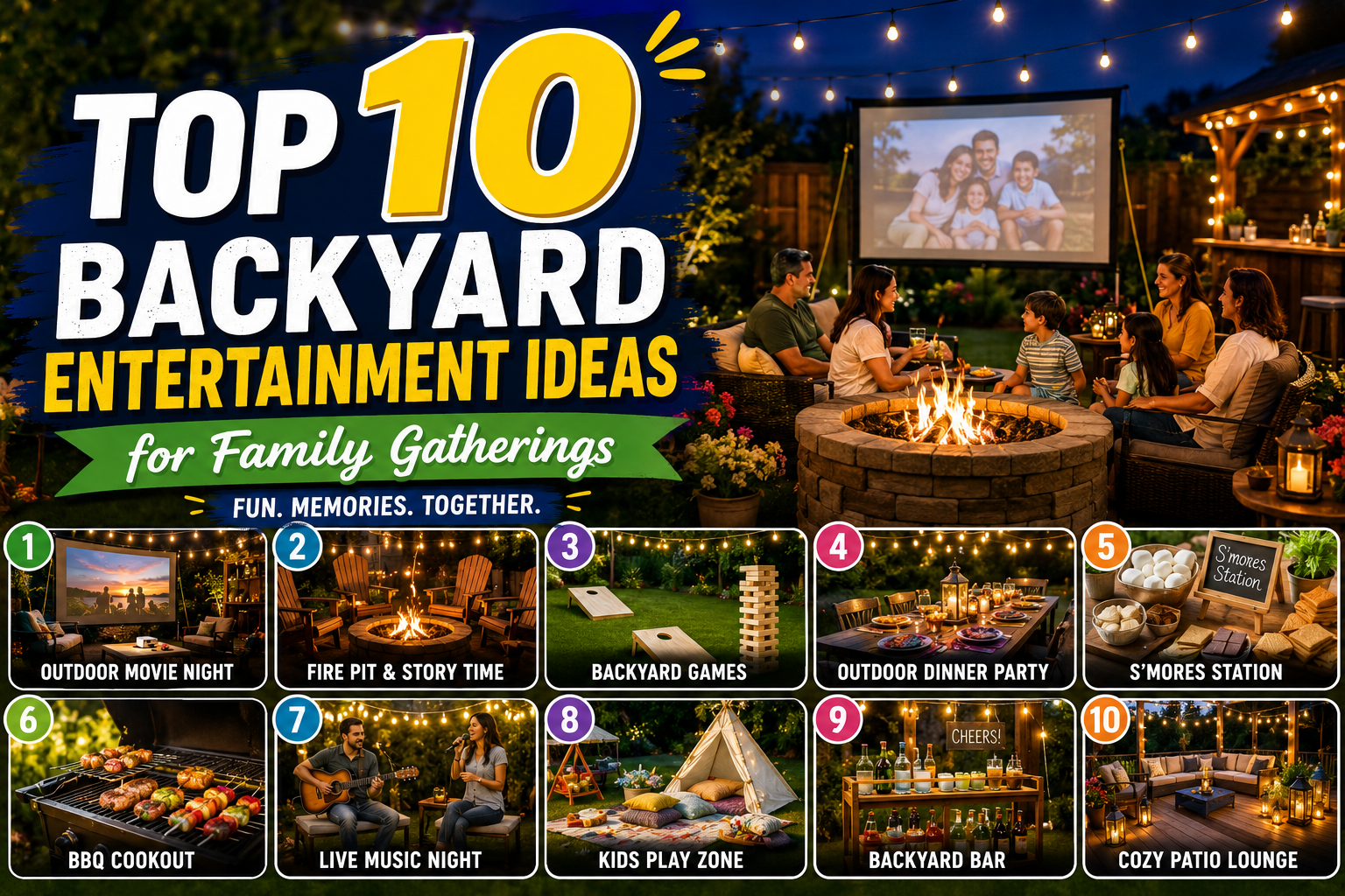 Top 10 Backyard Entertainment Ideas for Family Gatherings