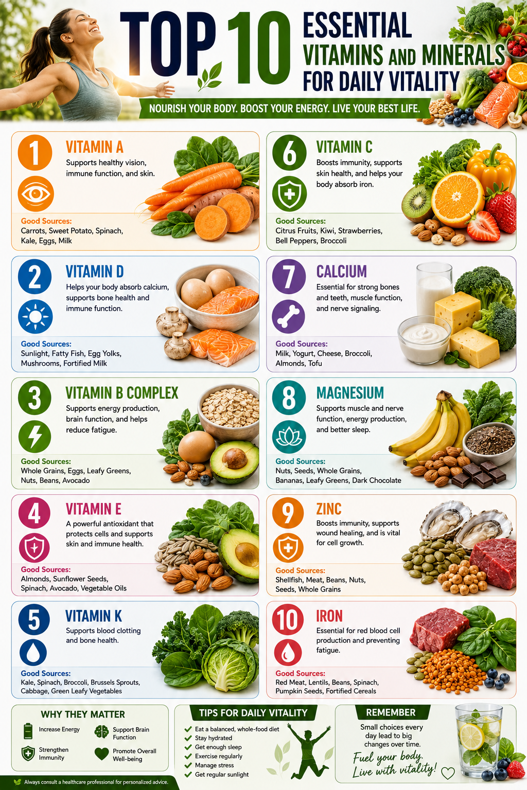 Top 10 Essential Vitamins and Minerals for Daily Vitality