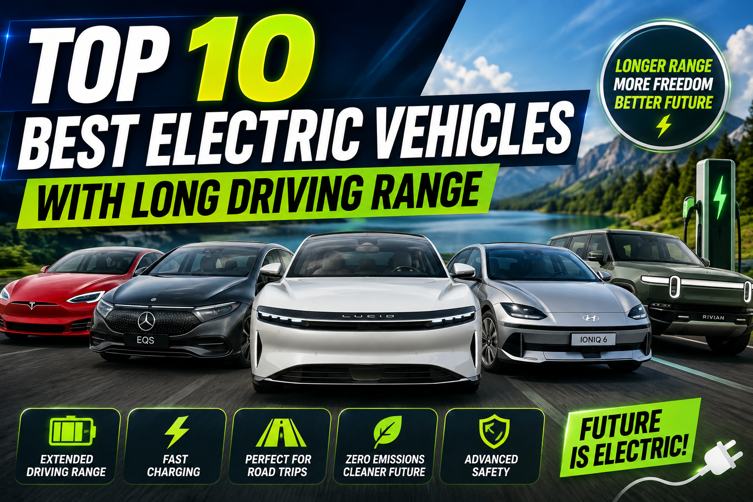 Top 10 Best Electric Vehicles with Long Driving Range