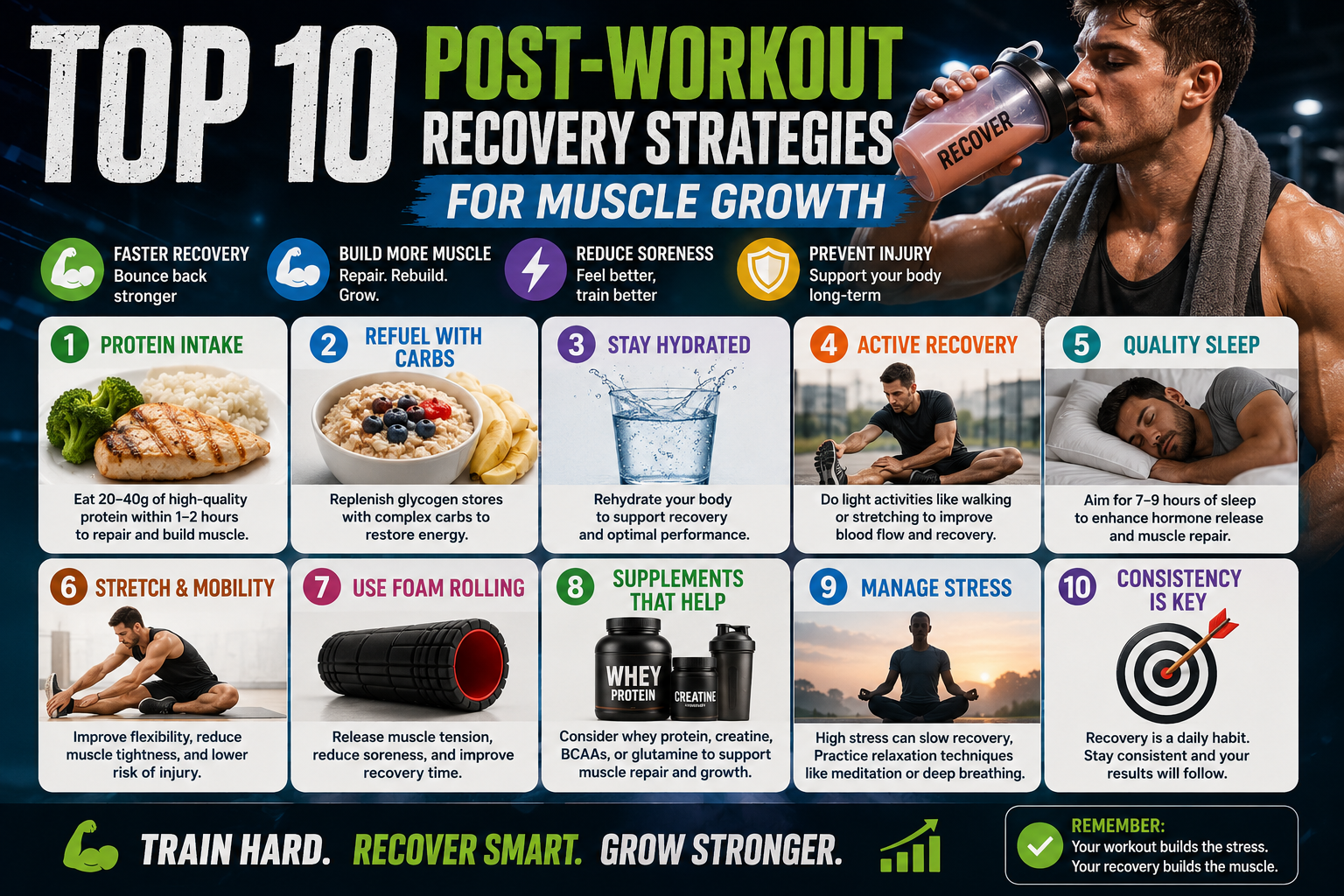 Top 10 Post-Workout Recovery Strategies for Muscle Growth