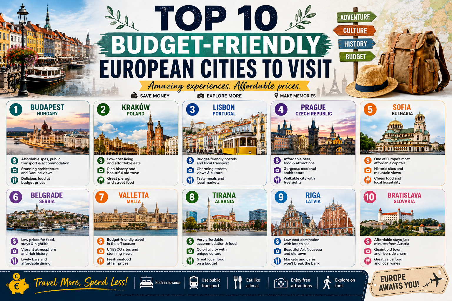 Top 10 Budget-Friendly European Cities to Visit