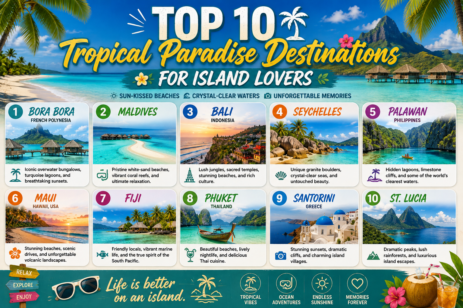 Top 10 Tropical Paradise Destinations for Island Lovers