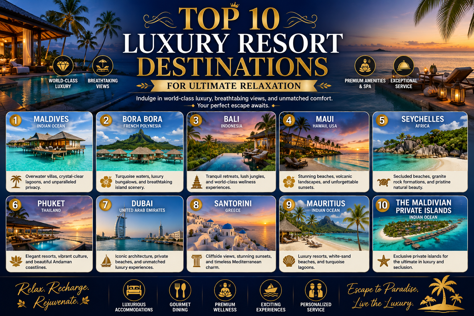 Top 10 Luxury Resort Destinations for Ultimate Relaxation