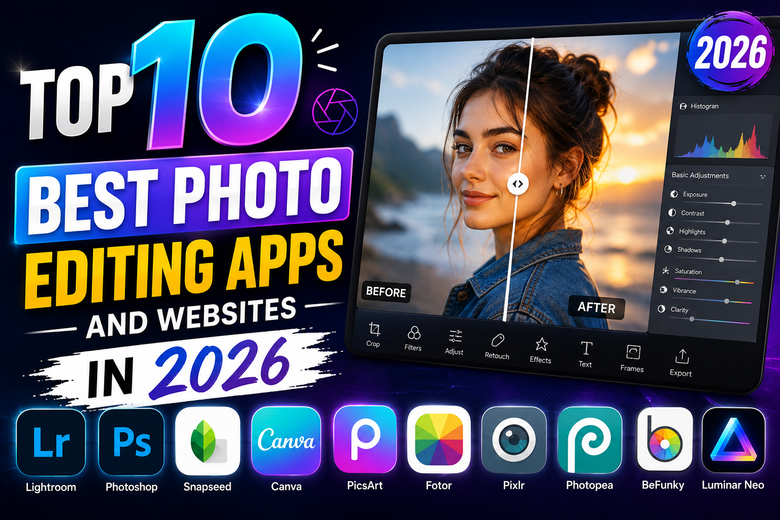 Top 10 Best Photo Editing Apps and Websites in 2026