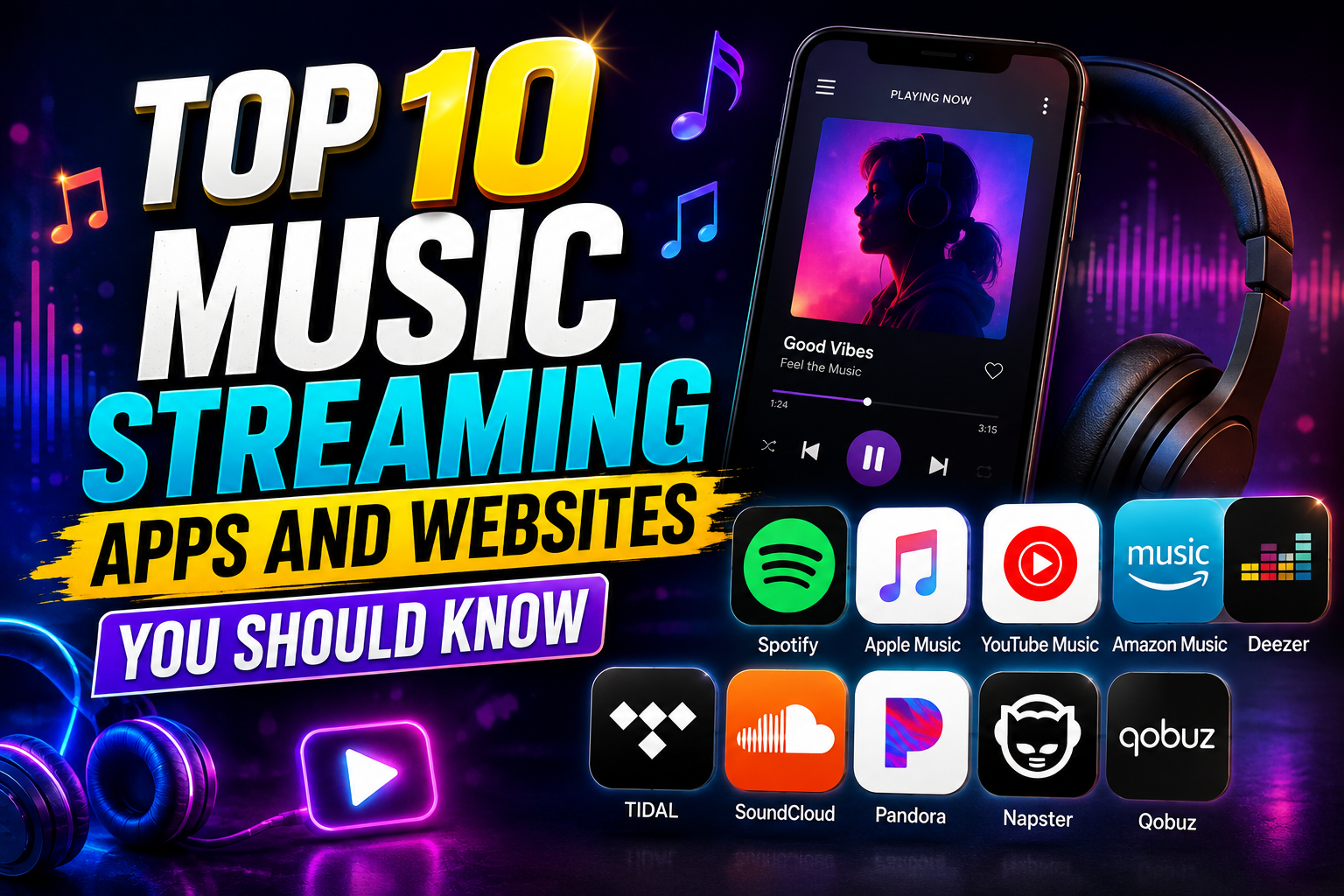 Top 10 Music Streaming Apps and Websites You Should Know