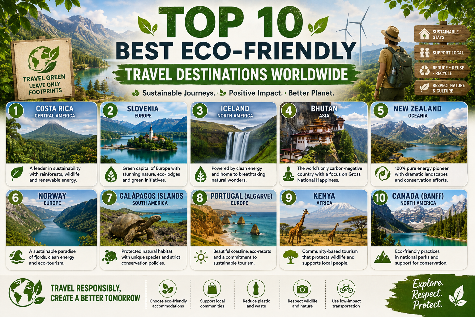 Top 10 Best Eco-Friendly Travel Destinations Worldwide