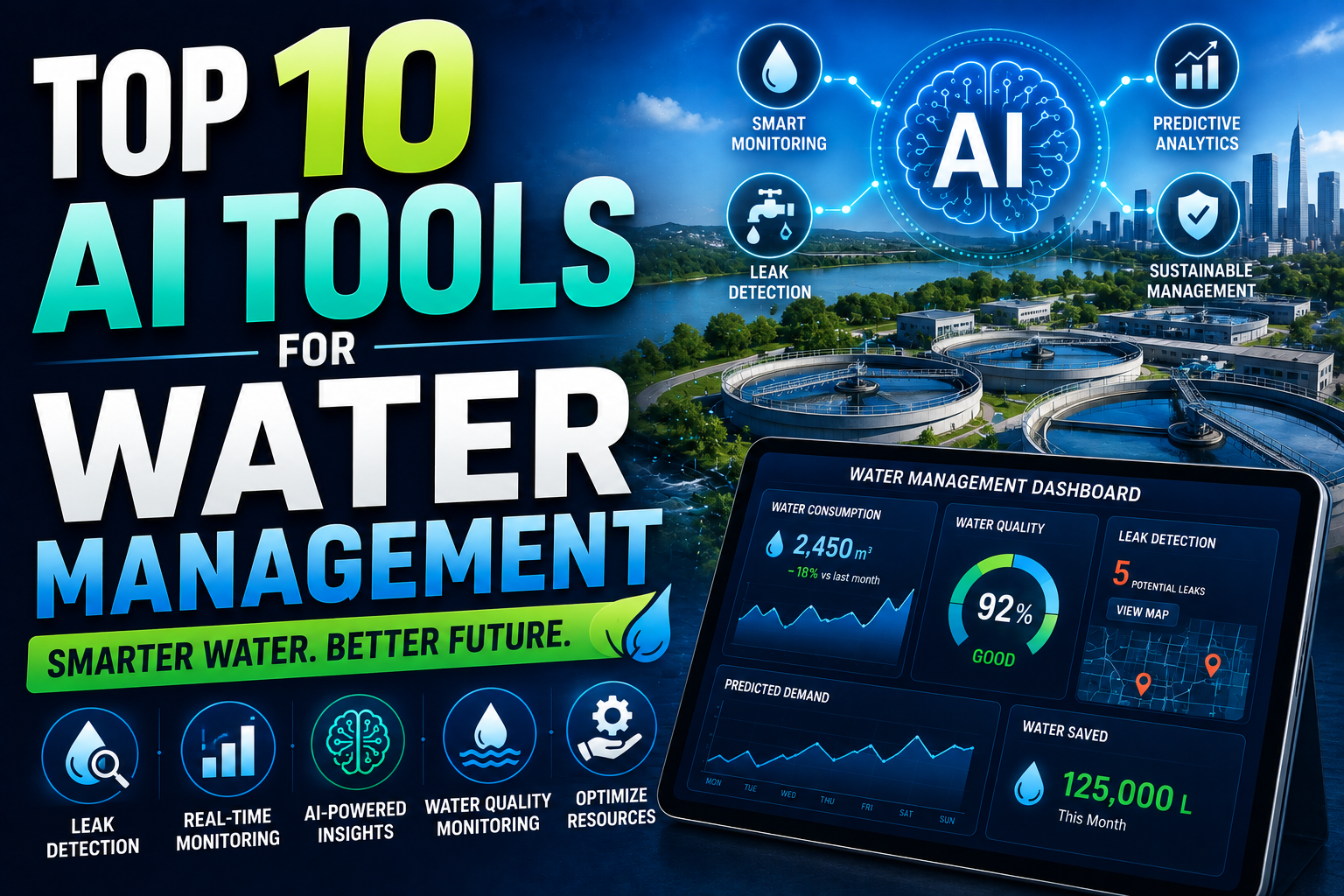 Top 10 AI Tools for Water Management