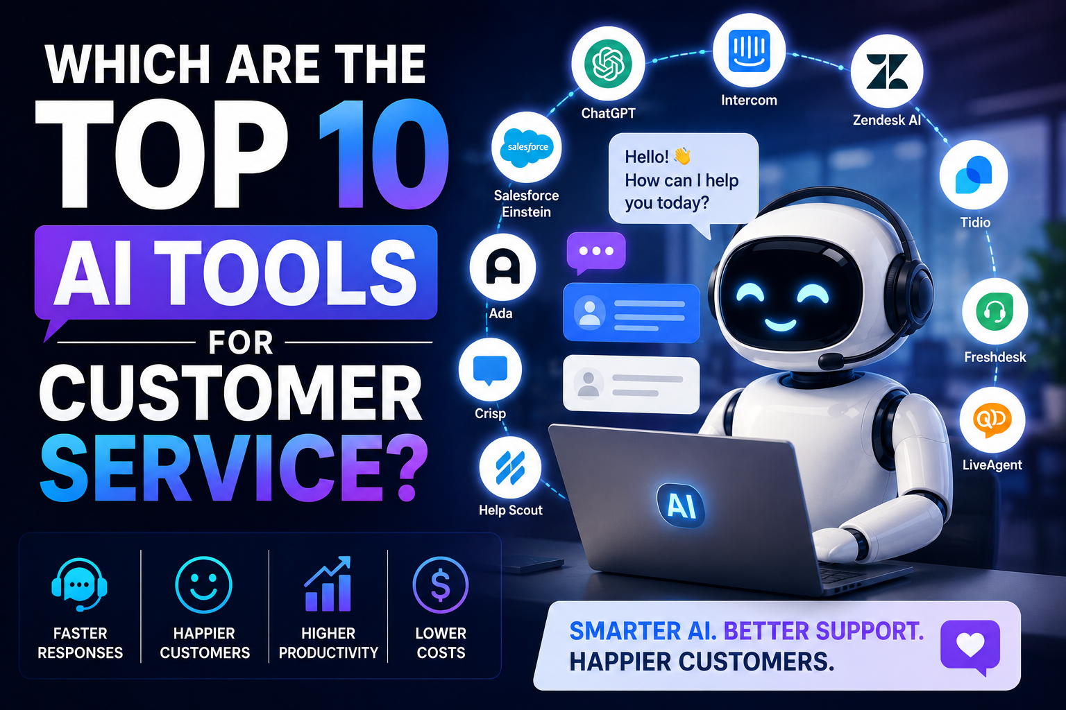 Which Are the Top 10 AI Tools for Customer Service?
