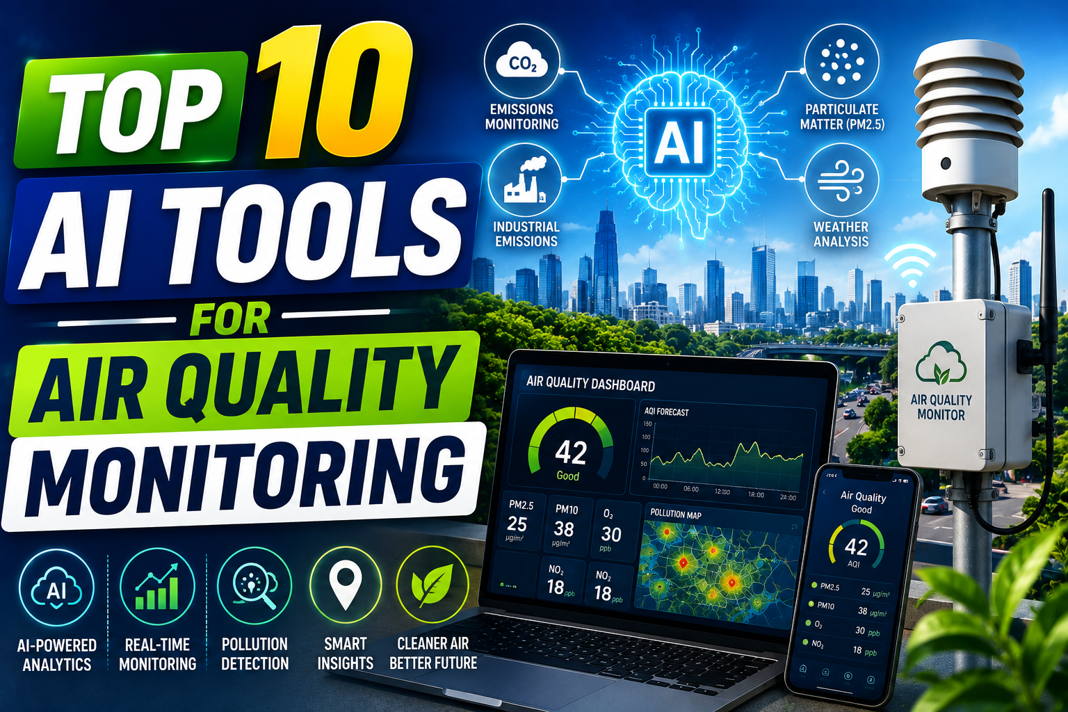 Top 10 AI Tools for Air Quality Monitoring