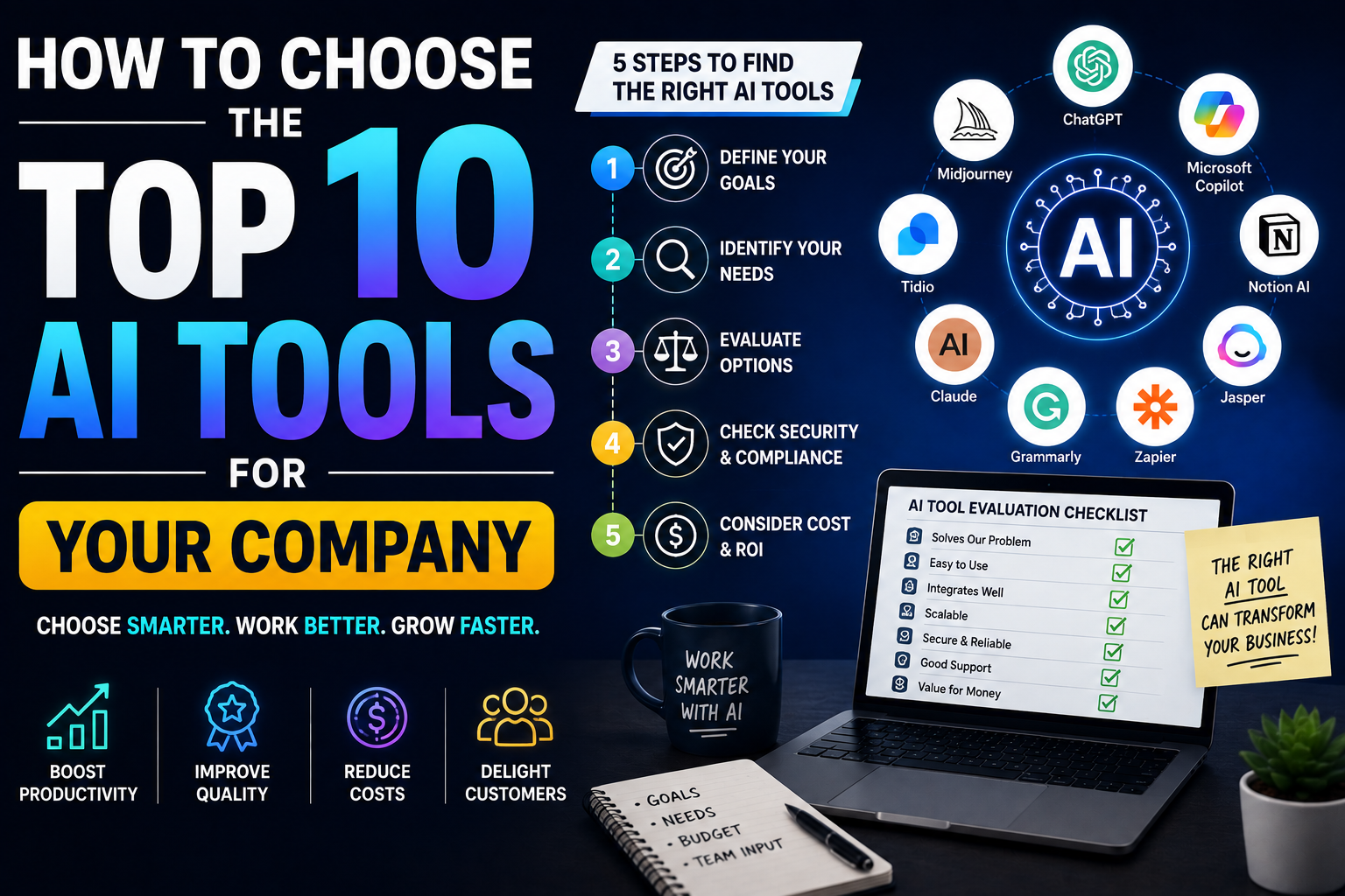 How to Choose the Top 10 AI Tools for Your Company: A Strategic Framework