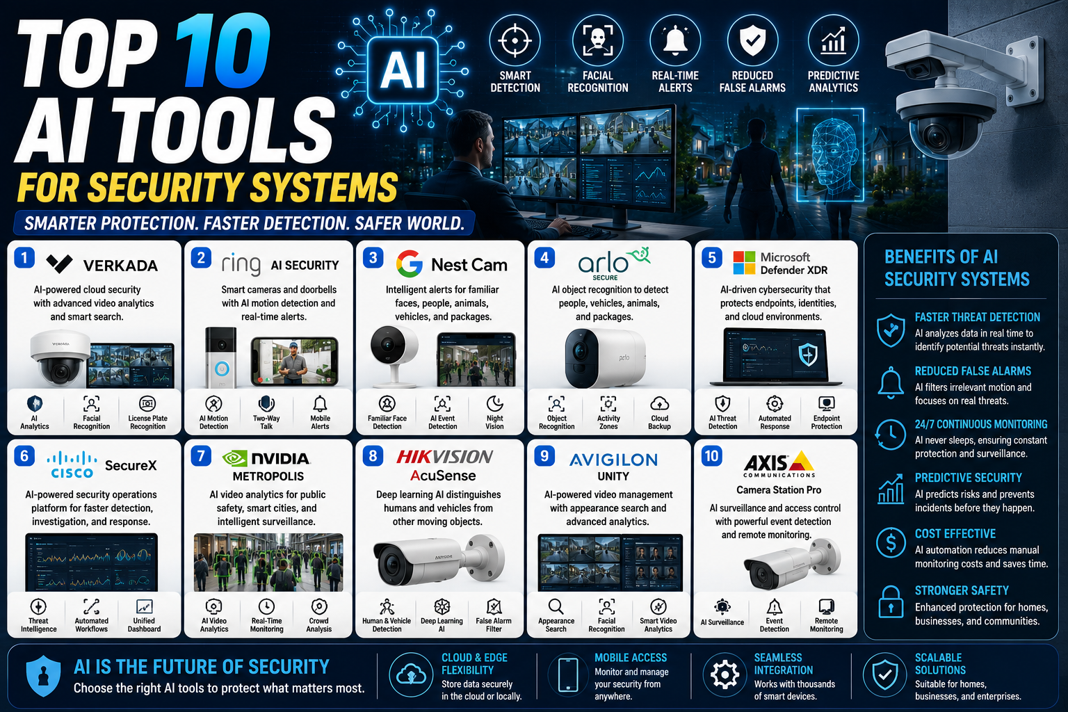 Top 10 AI Tools for Security Systems
