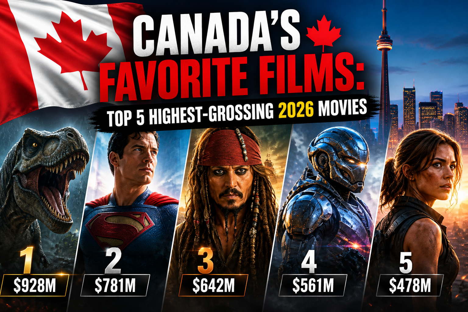 Canada’s Favorite Films: Top 5 Highest-Grossing 2026 Movies