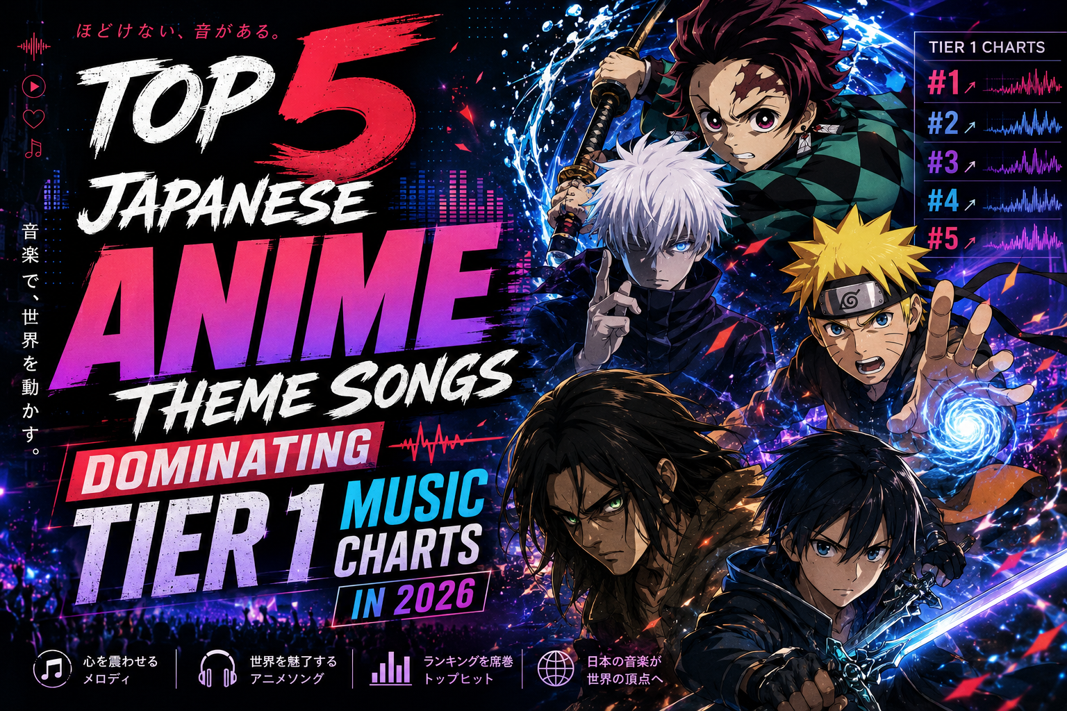 Top 5 Japanese Anime Theme Songs Dominating Tier 1 Music Charts in 2026