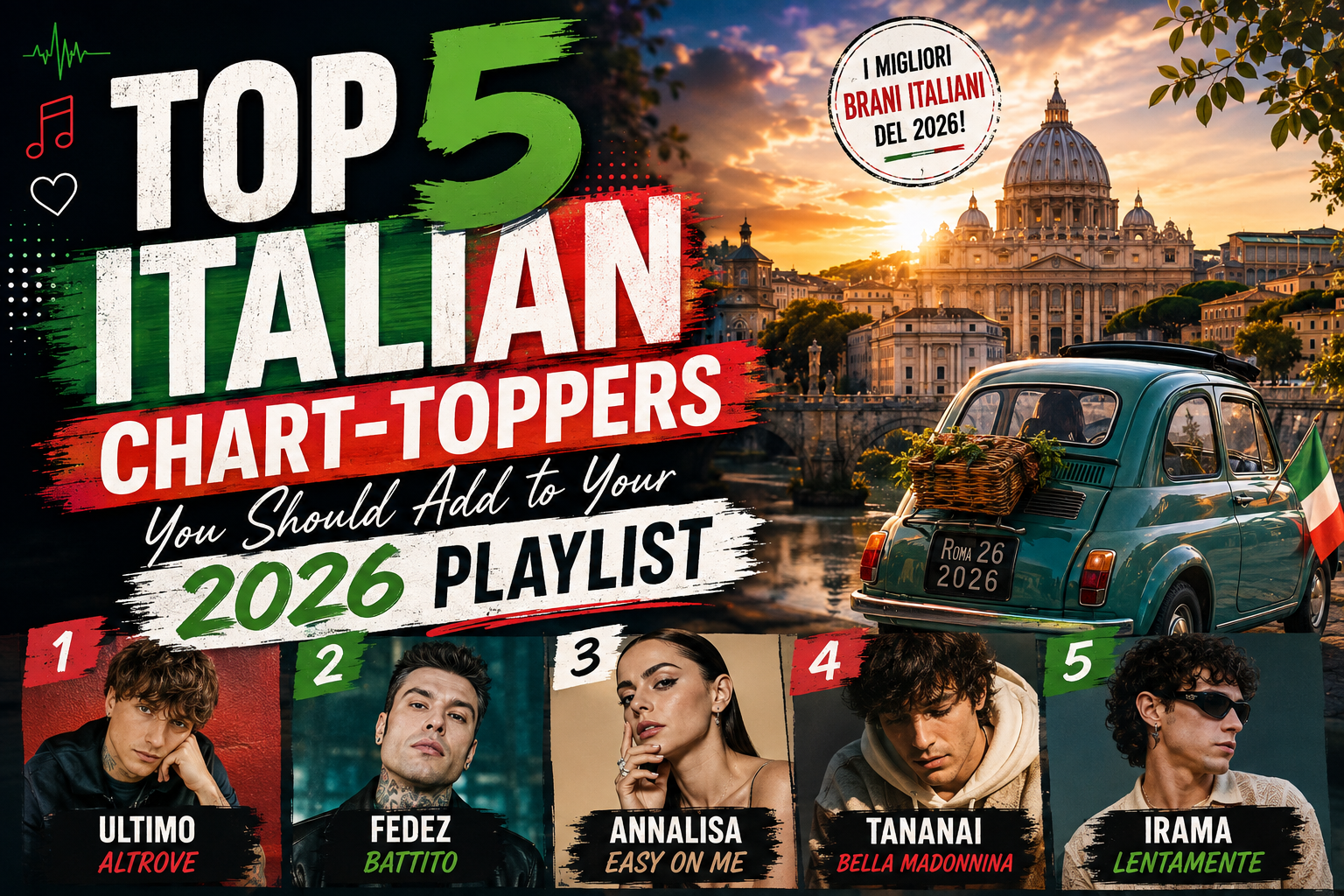 Top 5 Italian Chart-Toppers You Should Add to Your 2026 Playlist
