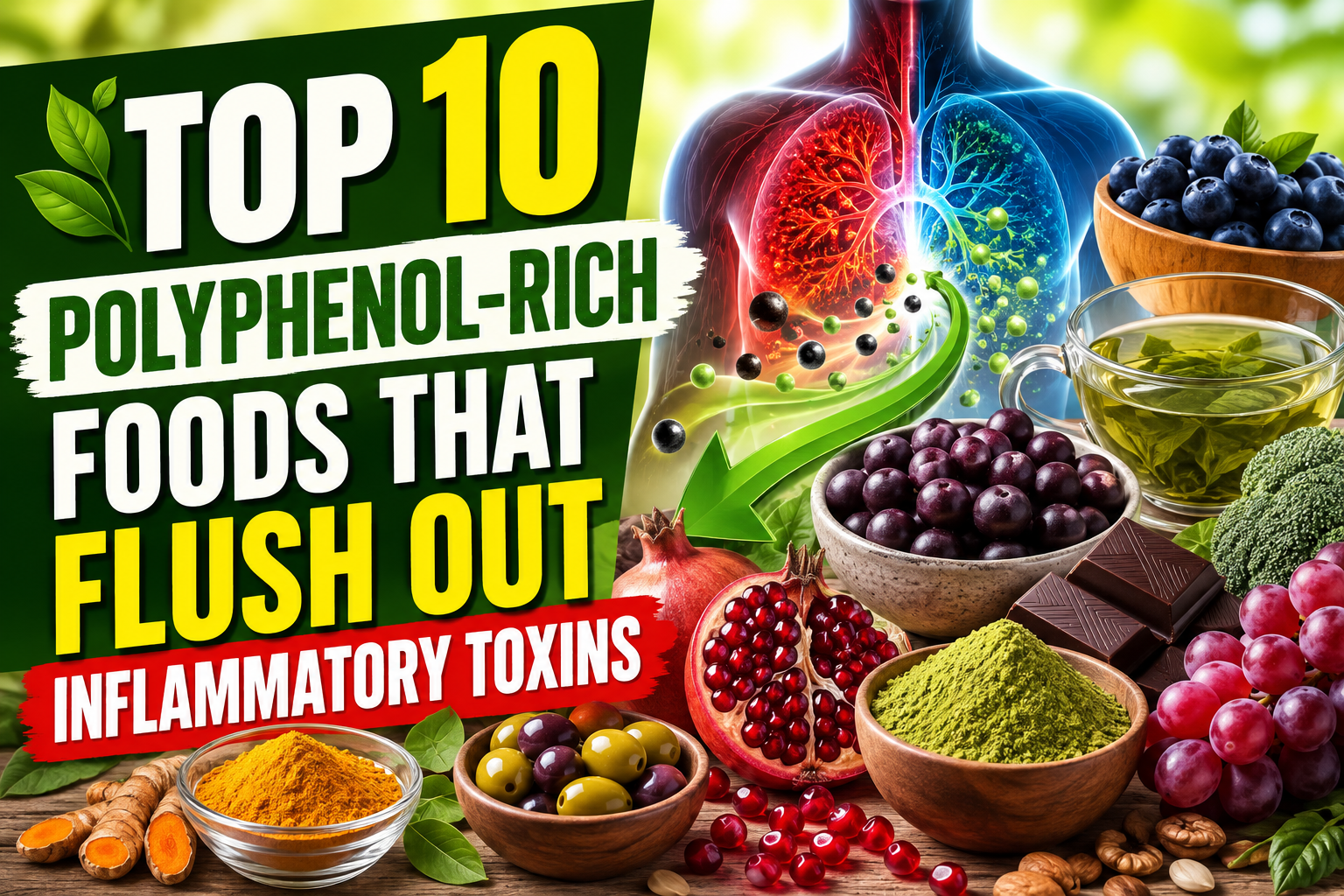 Top 10 Polyphenol-Rich Foods That Flush Out Inflammatory Toxins