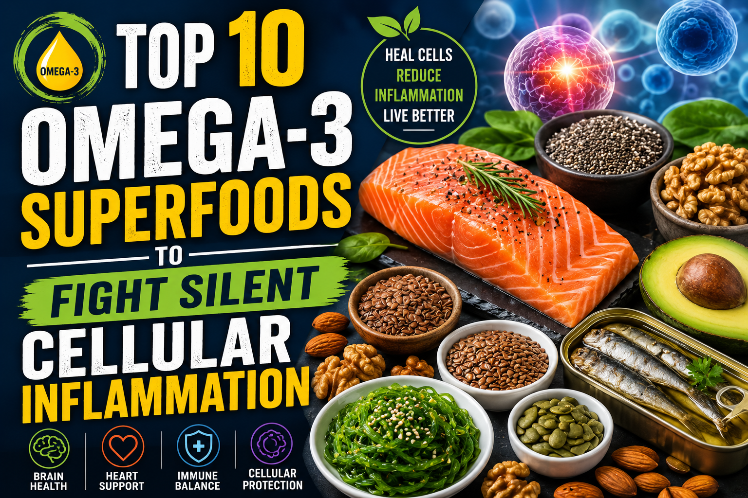 Top 10 Omega-3 Superfoods to Fight Silent Cellular Inflammation