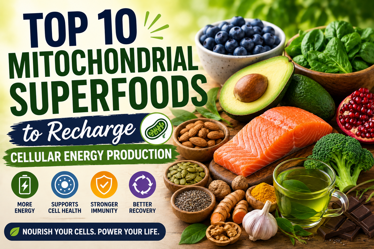 Top 10 Mitochondrial Superfoods to Recharge Cellular Energy Production