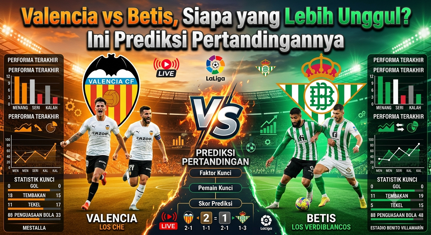 Valencia vs Betis, Siapa yang Lebih Unggul? Ini Prediksi Pertandingannya