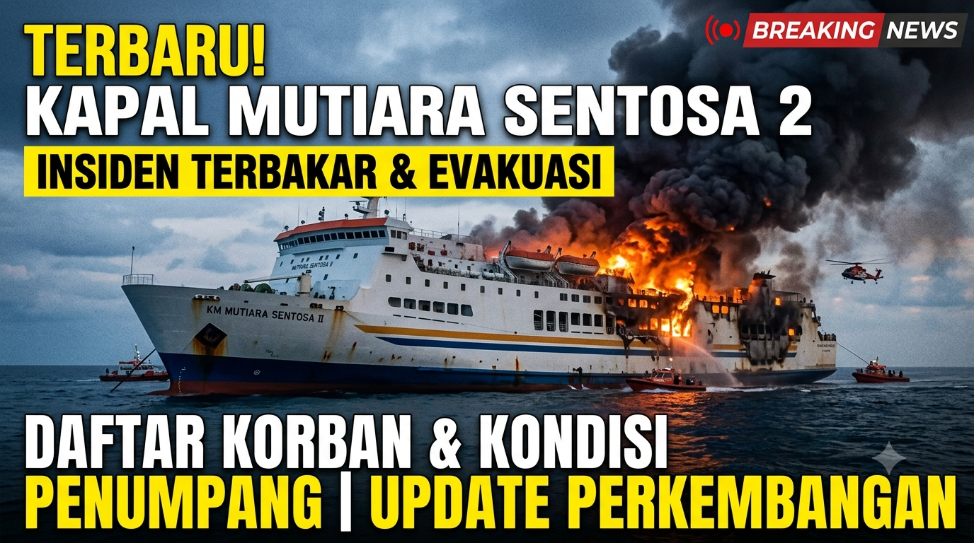 Insiden Kapal Mutiara Sentosa 2 Terbakar: Daftar Korban, Kondisi Penumpang, dan Perkembangan Terbaru