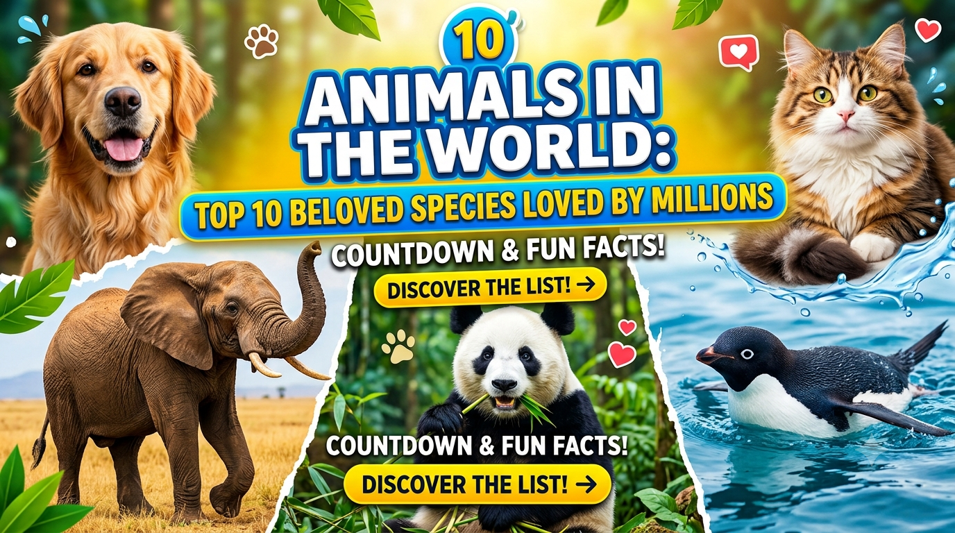 Most Popular Animals in the World: Top 10 Beloved Animals Loved by Millions of People