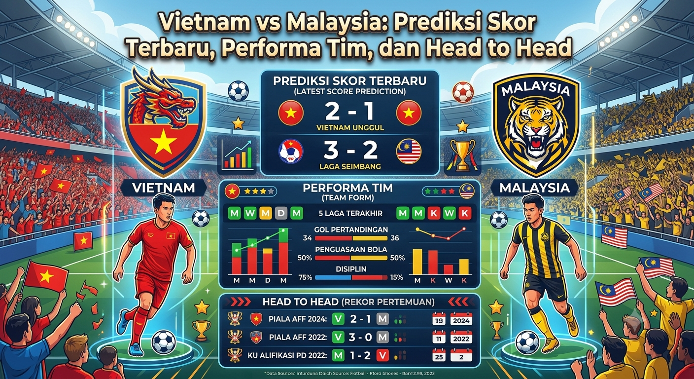 Vietnam vs Malaysia: Prediksi Skor Terbaru, Performa Tim, dan Head to Head