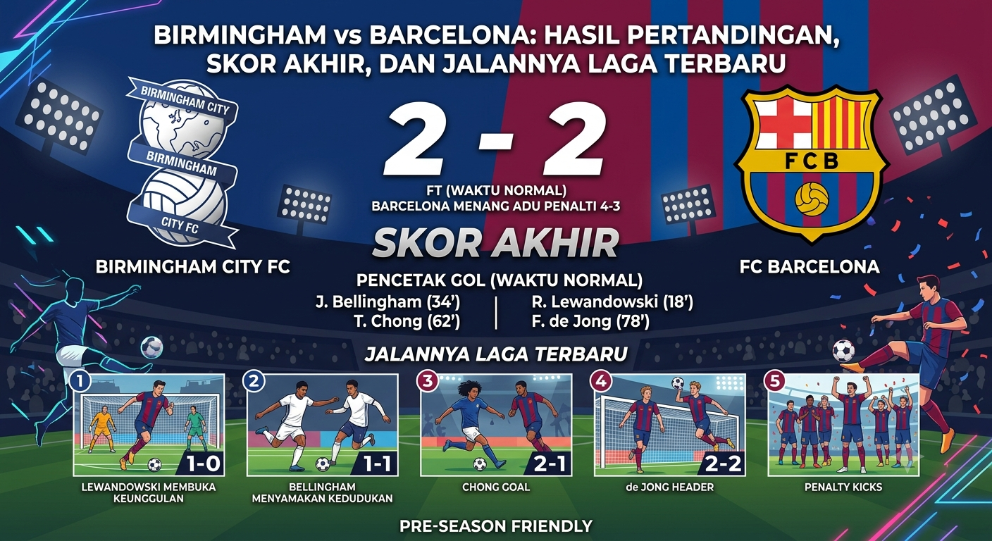 Birmingham vs Barcelona: Hasil Pertandingan, Skor Akhir, dan Jalannya Laga Terbaru