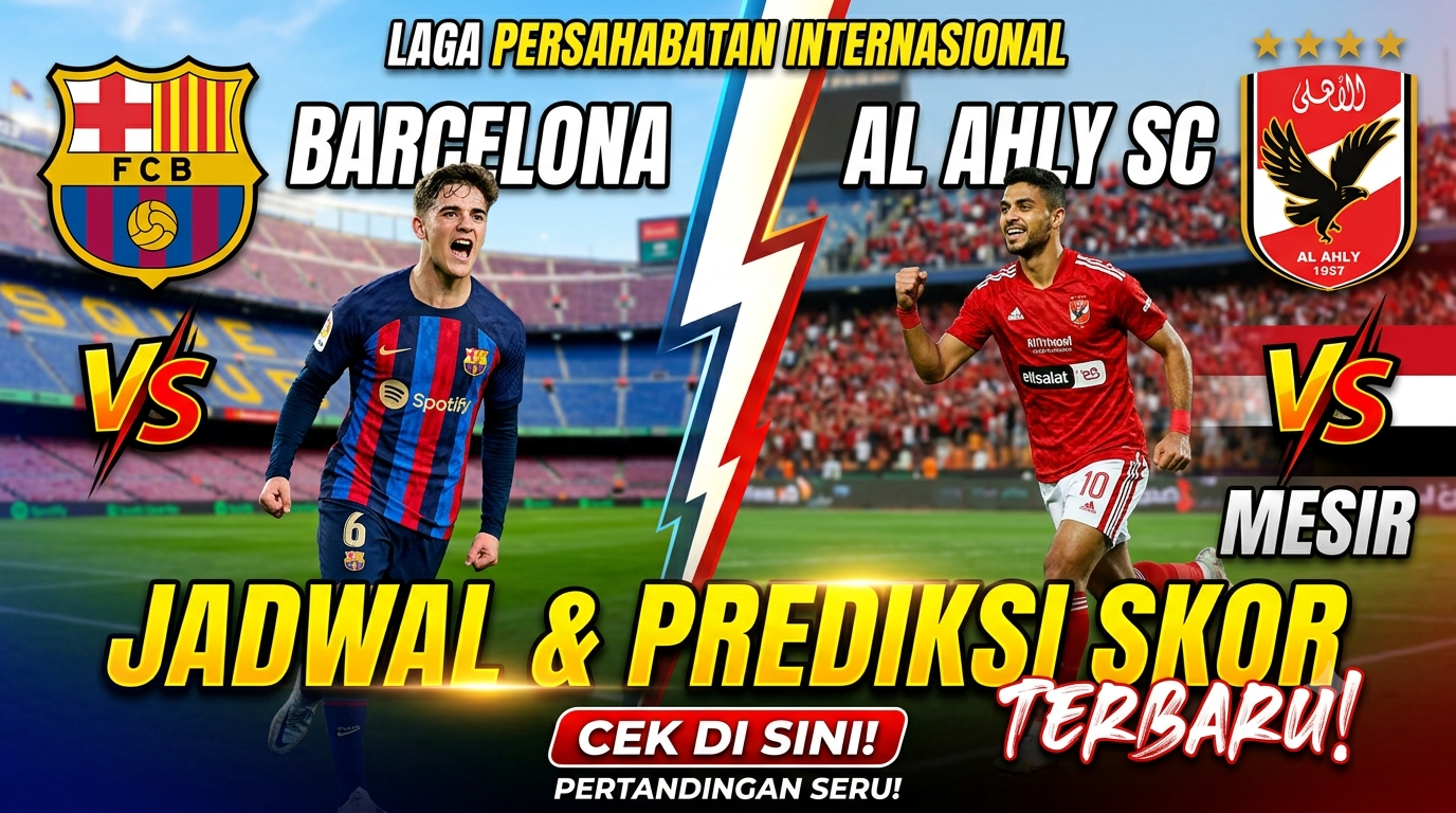 Barcelona vs Al Ahly, Cek Jadwal Pertandingan dan Prediksi Skor Terbarunya