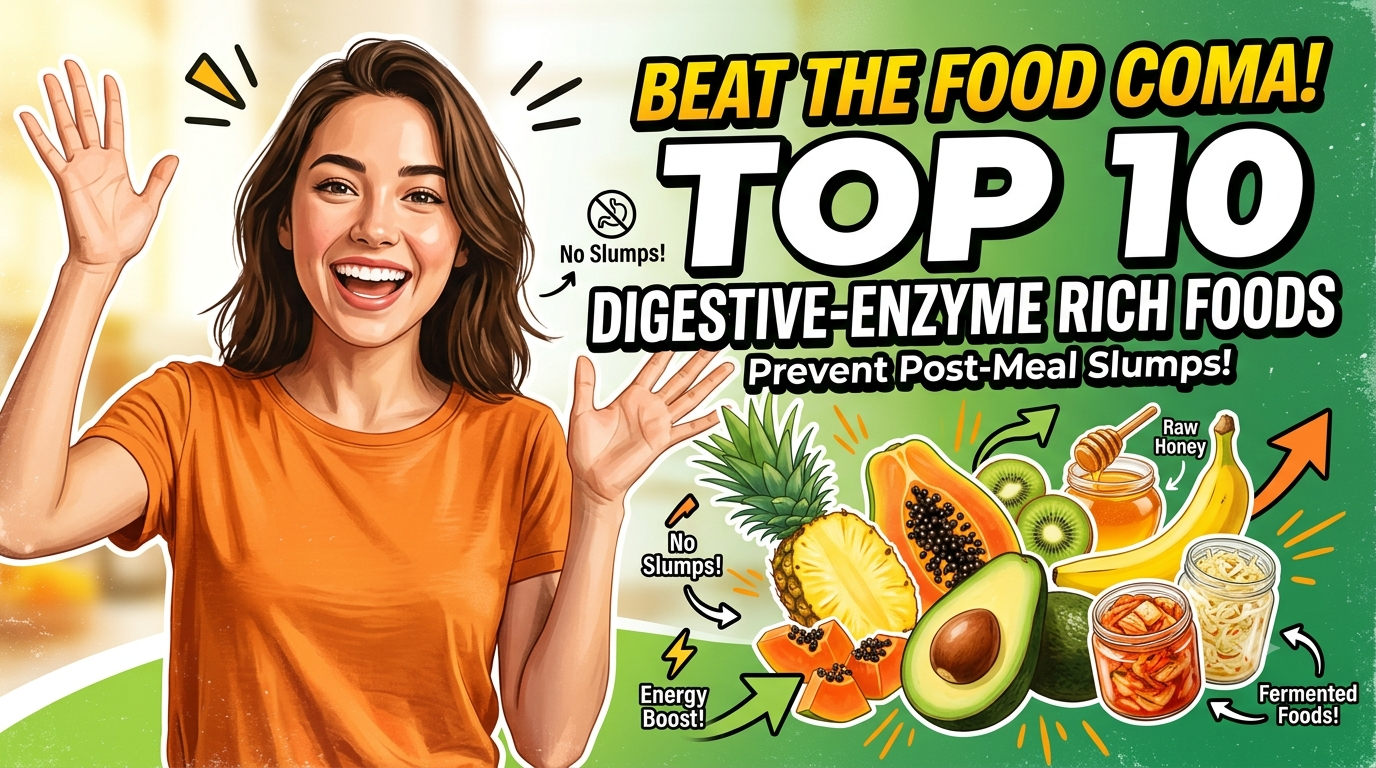 Top 10 Digestive-Enzyme Rich Foods to Prevent Post-Meal Slumps