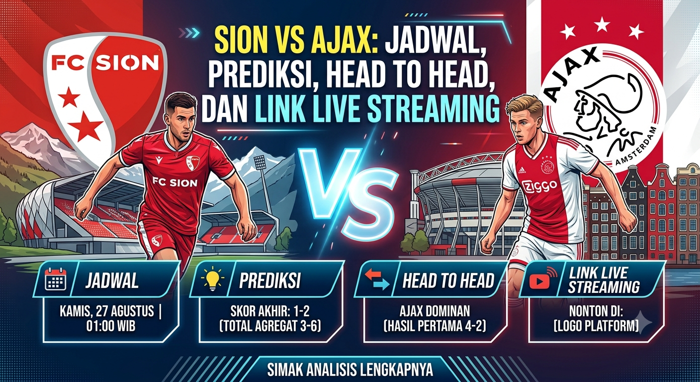 Sion vs Ajax: Jadwal, Prediksi, Head to Head, dan Link Live Streaming