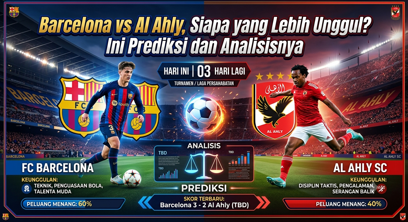 Barcelona vs Al Ahly, Siapa yang Lebih Unggul? Ini Prediksi dan Analisisnya