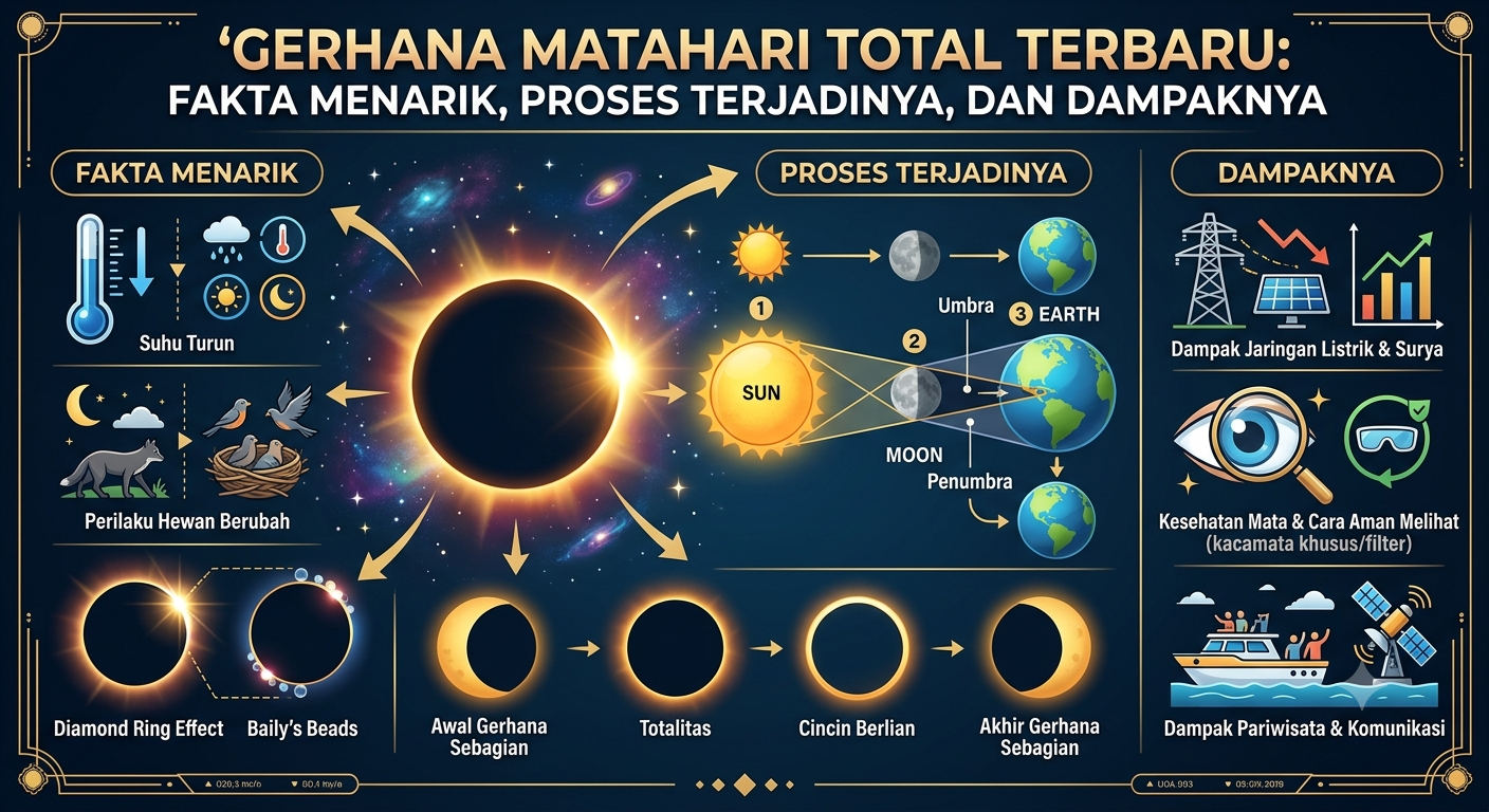 Gerhana Matahari Total Terbaru: Fakta Menarik, Proses Terjadinya, dan Dampaknya