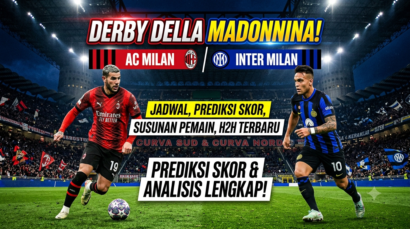 Milan vs Inter: Jadwal, Prediksi Skor, Susunan Pemain, dan Head to Head Terbaru