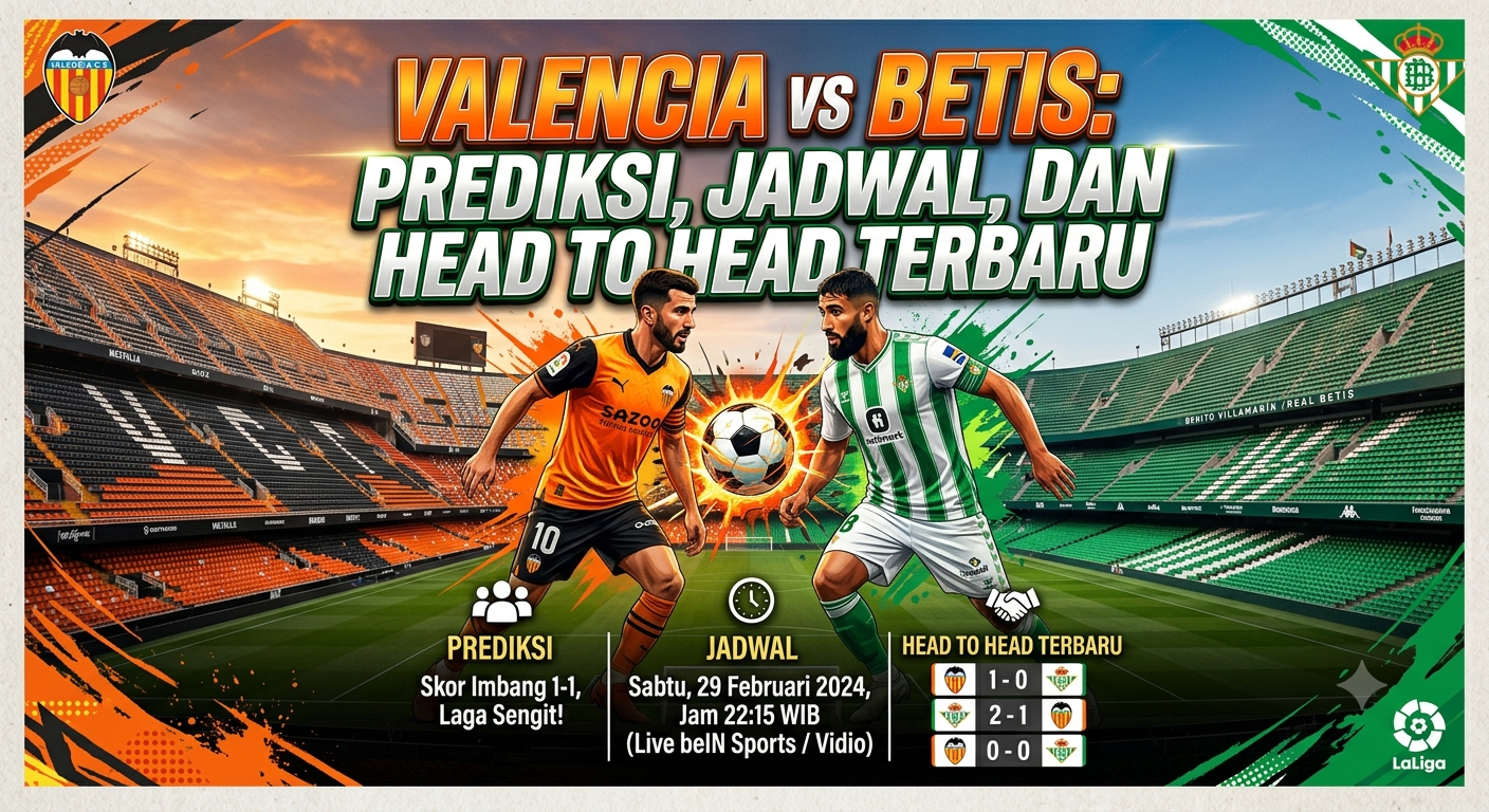 Valencia vs Betis: Prediksi, Jadwal, dan Head to Head Terbaru